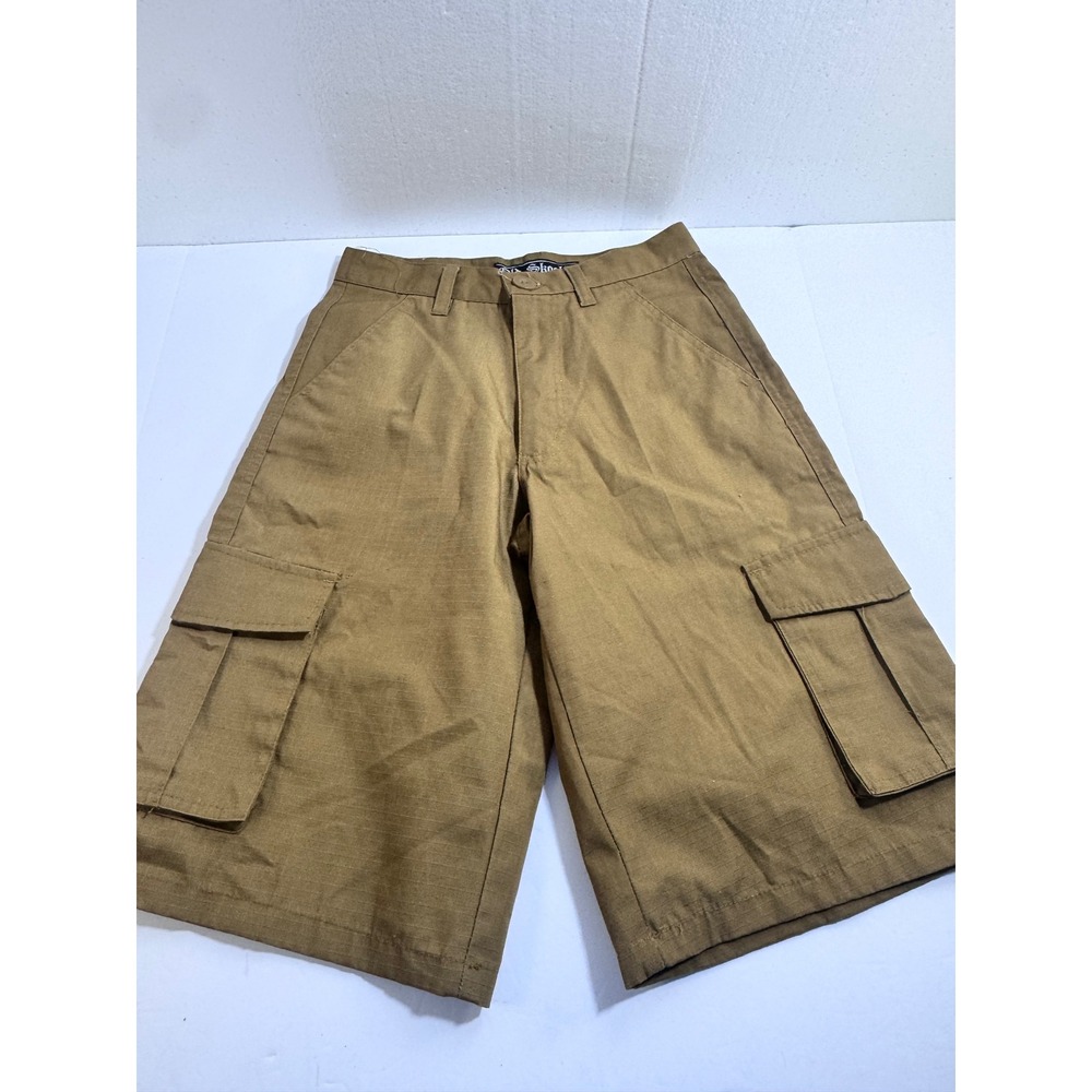 Old Skool‎ Cargo Shorts Size 8 Brown Ripstop Utility Casual Outdoor Flat Front